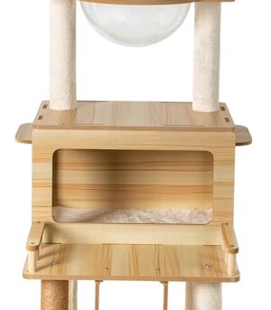 Cat Tree Tower for Indoor Cats 5-Tier Cat Tower Scratching Post Cat Climbing Frame with Climbing Steps and Swing Ball Pet Condo Cat Cage (53 * 53 * 28(cm))