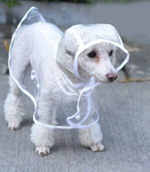 Pet Dog Raincoat,Waterproof Jacket, Dog Rain Poncho Portable Raining Coat Breathable Lightweight Breathable Lightweight Suitable for Neck 32 cm, Length 29 cm, Chest 46 cm Pet