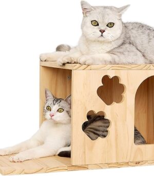 Cat Trees Cat Wall Mounted Climbing Frame Cat Soli Tree Cat Jumping Platform Wall DIY Furniture for Pets Kitten Trampoline Various Size
