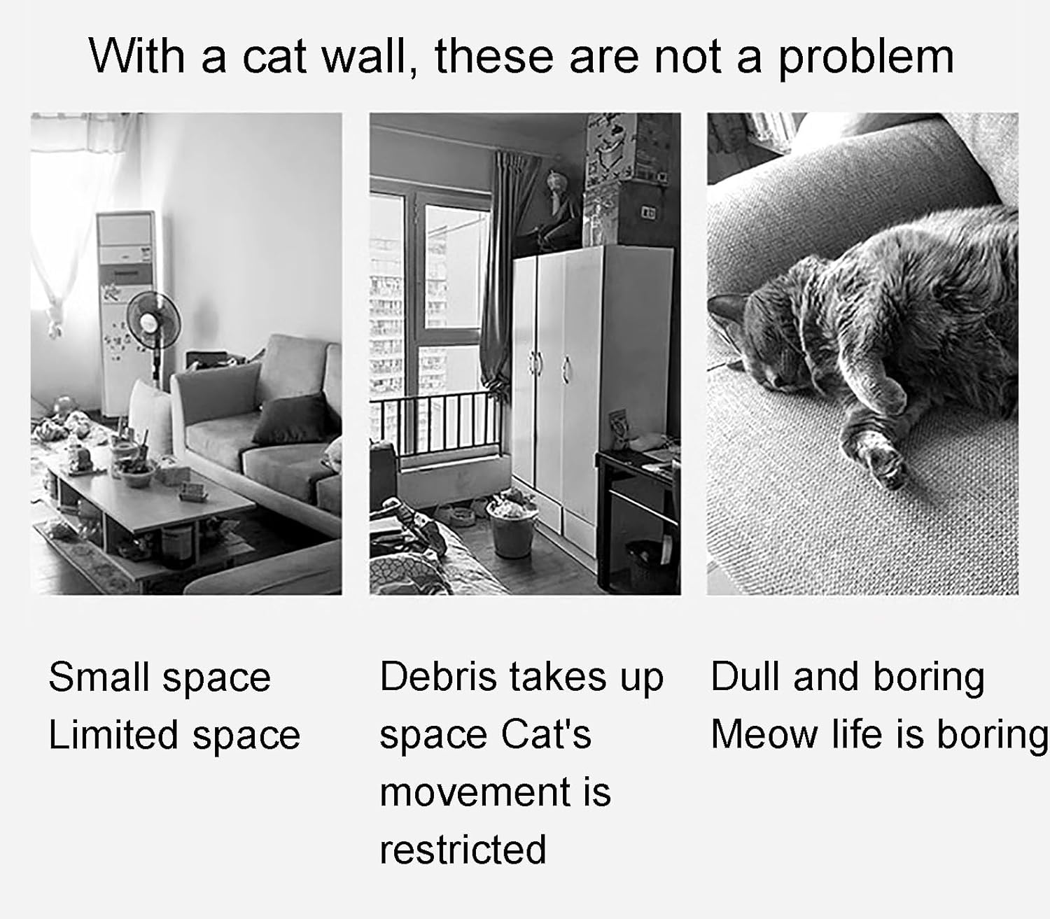 Wall-Mounted Cat Racks and Climbing Frames, Fun Climbing Landscape for Pet Cats, Space-Saving, Easy to Install(Package 1) - Image 2