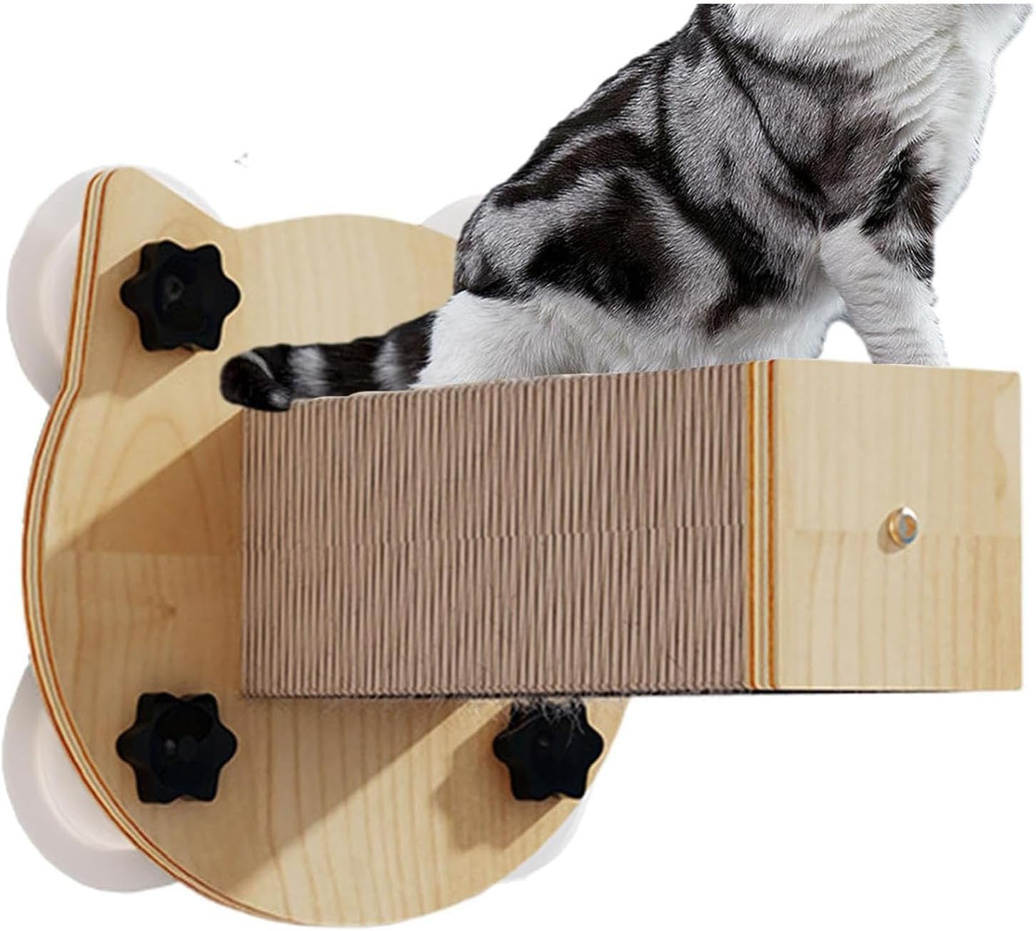 Wall Cat Climbing Frame, 4 Suction Cups Heavy Duty Cat Climbing Frame, Non-Slip Pet Supplies Scratching Board, Cat Window Shelf for Indoor Cats