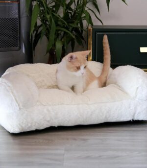Cat Couch Bed Kitty Couch Bed Cat Sofa for Small Cats Anti-Slip Kitty Couch Bed Cat Bed Pet Couch Bed