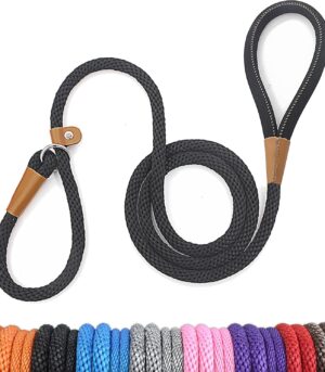Dog Leash Slip Lead 5 6 8 FT Dog Training Leash Strong Heavy Duty Rope No Pull Training Lead Leashes for Dogs