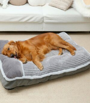 Large Dog Bed with Pillow for Crate Kennel, Sofa Dog Bed, Super Soft pet Bed for Medium, Jumbo, Furniture